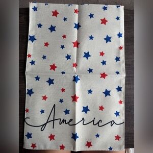 Patriotic America White Garden Flag